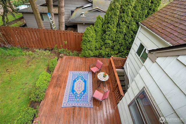 deck with fence