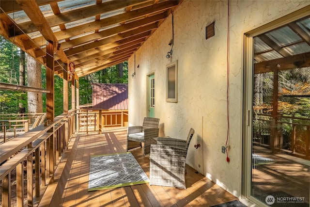 view of wooden deck