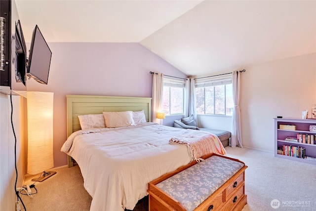 972 16th Ct, Mukilteo, WA 98275 - bedroom featuring light carpet and vaulted ceiling