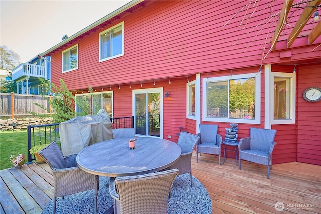 972 16th Ct, Mukilteo, WA 98275 - wooden deck featuring outdoor dining area and fence