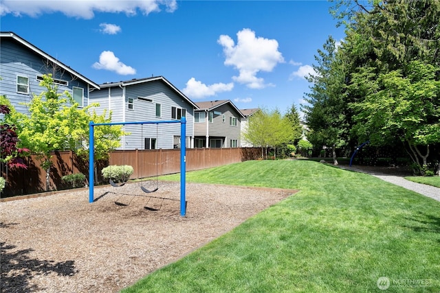 3804 193rd Pl SE, Bothell, WA 98012 - view of jungle gym featuring a yard and fence