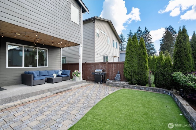 3804 193rd Pl SE, Bothell, WA 98012 - exterior space featuring fence, an outdoor hangout area, and a patio area