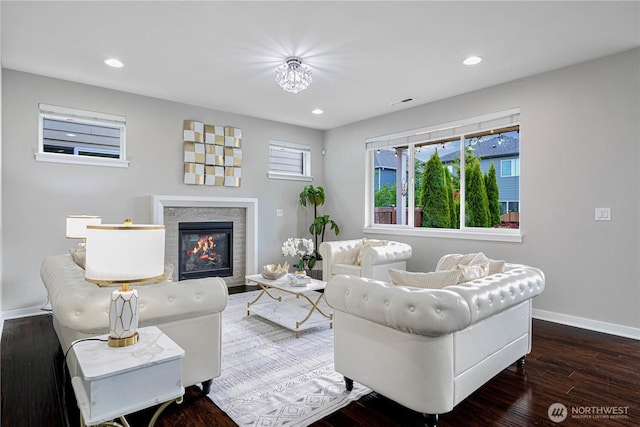 3804 193rd Pl SE, Bothell, WA 98012 - living room with baseboards, recessed lighting, and wood finished floors