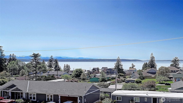 148 Henning Dr, Camano Island, WA 98282 - water view with a mountain backdrop and nearby suburban area