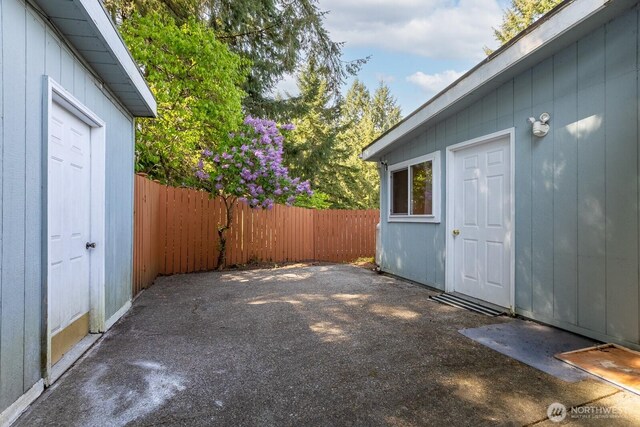 exterior space with fence