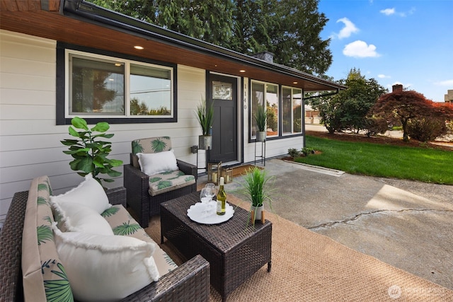 view of patio featuring outdoor lounge area