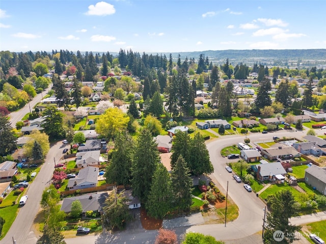 bird's eye view with a residential view