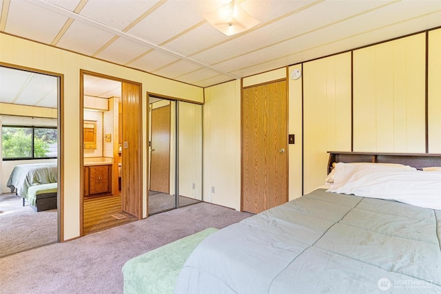 bedroom featuring carpet