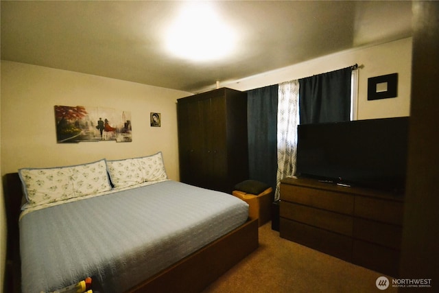 view of carpeted bedroom