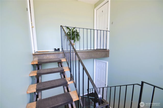 view of stairway