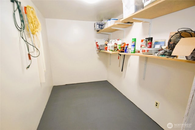 view of storage room