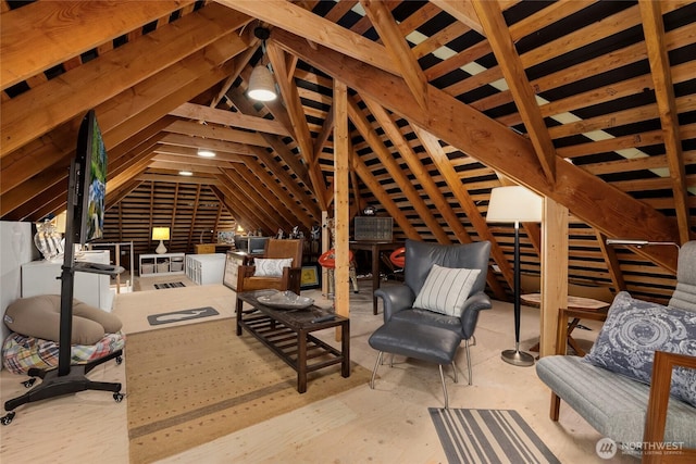 view of attic