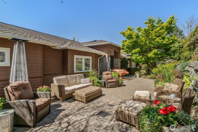 view of patio / terrace with an outdoor living space