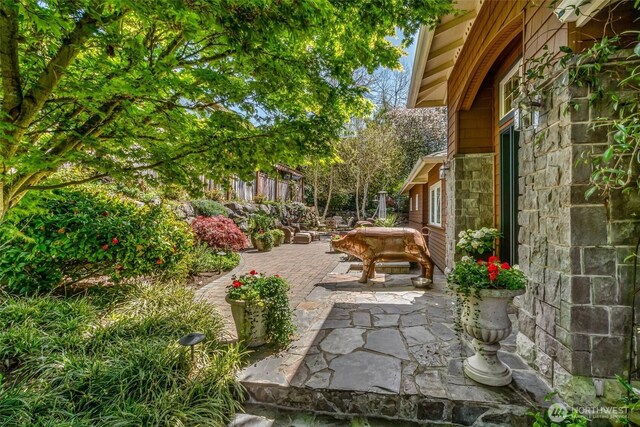 view of yard with a patio
