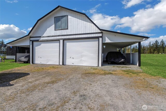 garage with a detached garage