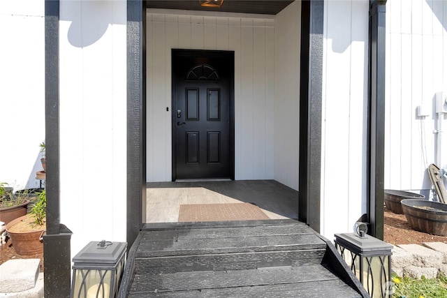 view of doorway to property