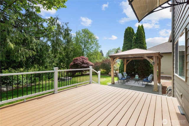 18431 Newport Dr, Arlington, WA 98223 - wooden terrace featuring a gazebo