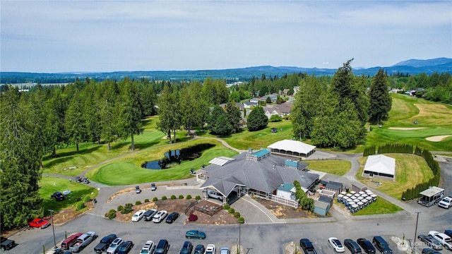 18431 Newport Dr, Arlington, WA 98223 - drone / aerial view of a local golf course and a water and mountain view