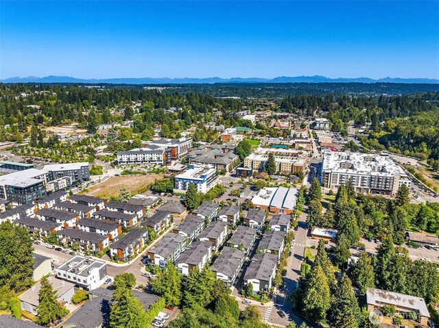 aerial view featuring a mountain view