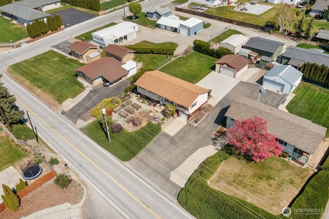 aerial view featuring a residential view