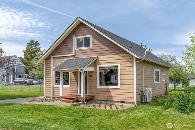 56 Shear St SW, Castle Rock, WA 98611 - view of front of property featuring a shingled roof and central AC unit