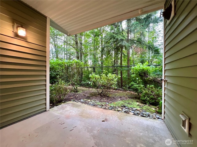 view of patio with fence