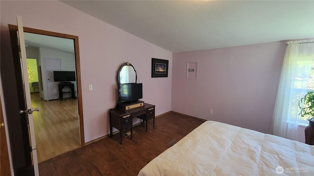 151 W Nikula Rd, Winlock, WA 98596 - bedroom with lofted ceiling and wood finished floors