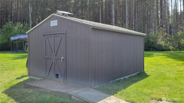151 W Nikula Rd, Winlock, WA 98596 - view of shed with a wooded view