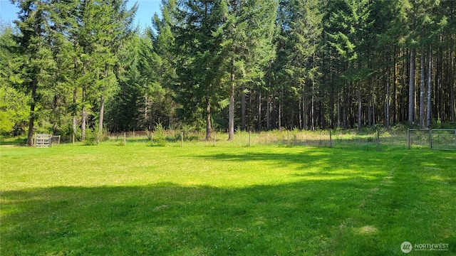151 W Nikula Rd, Winlock, WA 98596 - view of yard with fence and a view of trees