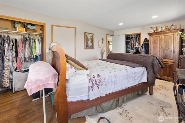 330 15th St, Snohomish, WA 98290 - bedroom featuring wood finished floors and recessed lighting