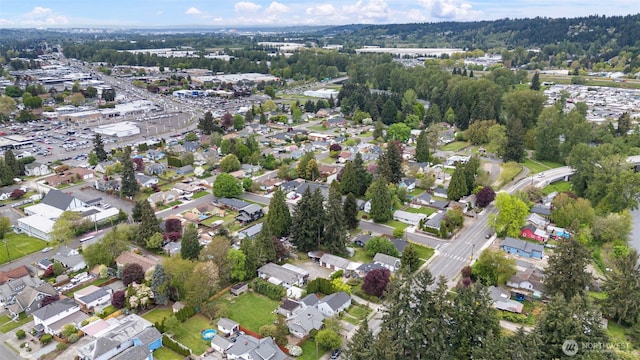 aerial view with a residential view