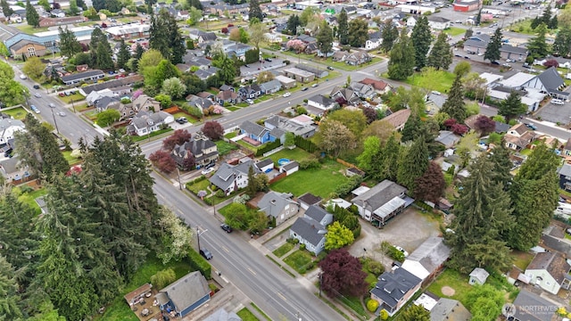 drone / aerial view with a residential view
