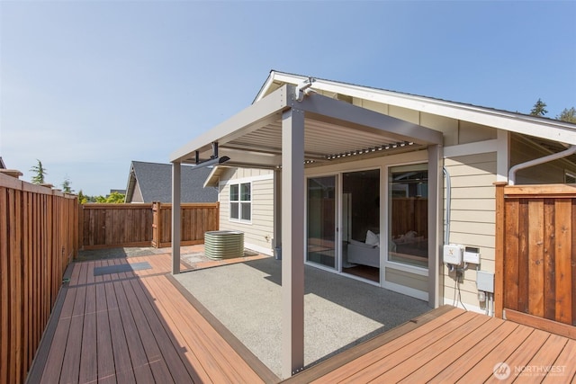 deck with fence
