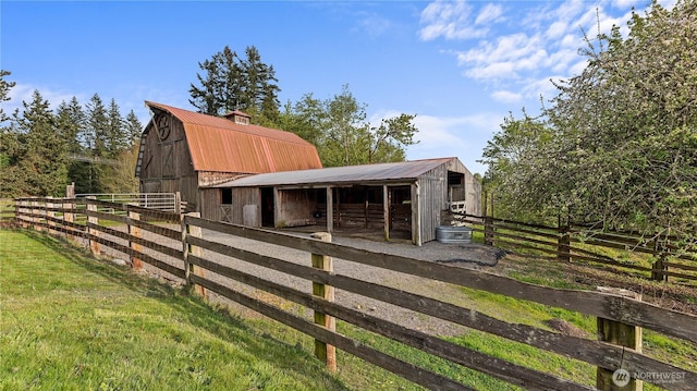 view of horse barn