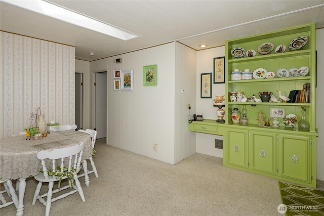 111 Dryke Rd Unit 66, Sequim, WA 98362 - carpeted dining room featuring built in desk and visible vents