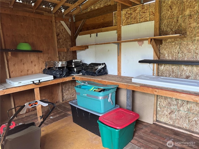 view of storage area