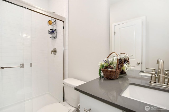 22125 Jameson Ave NW, Poulsbo, WA 98370 - full bath featuring a shower stall, toilet, and vanity