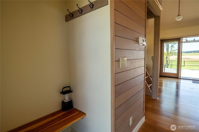 interior space featuring light wood-type flooring