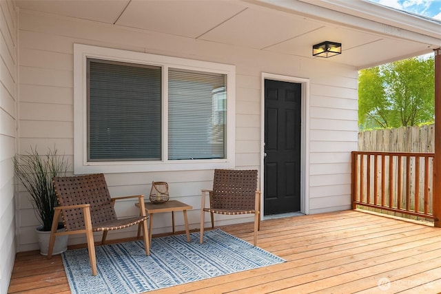 deck with fence