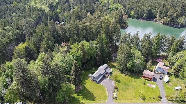 41 SE Wildcat Cove Rd, Shelton, WA 98584 - aerial view of property's location featuring a heavily wooded area and a nearby body of water