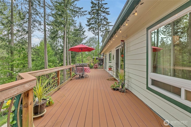 view of wooden terrace