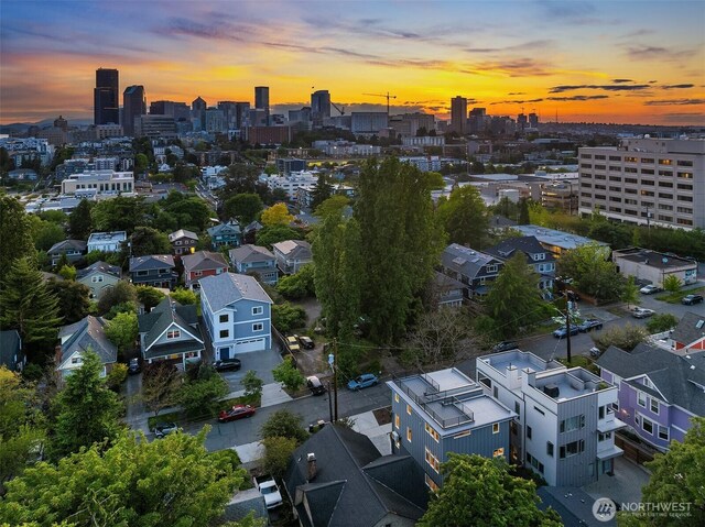332 17th Ave Unit B, Seattle, WA 98122 - aerial view at dusk of a city view