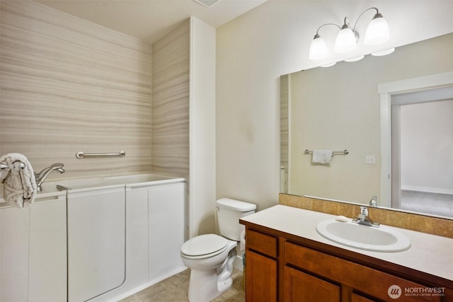 14431 22nd Avenue Ct E, Tacoma, WA 98445 - full bathroom with toilet, a bath, and vanity