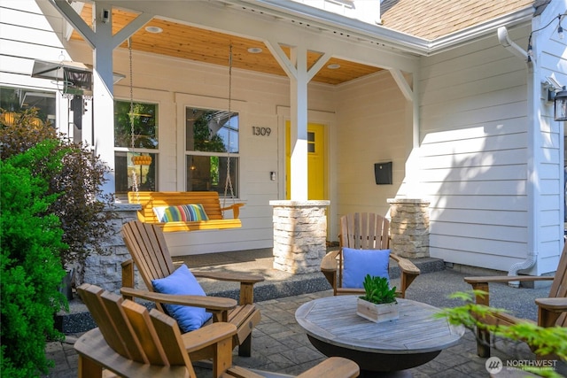 view of patio / terrace with covered porch