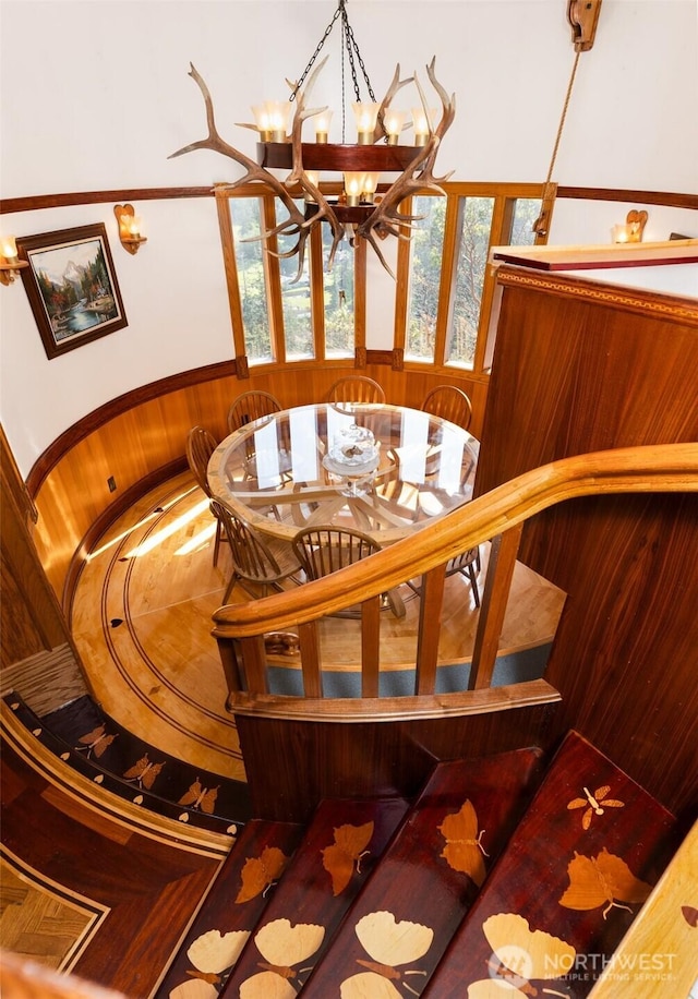 4385 Wildwood Ln, Anacortes, WA 98221 - dining area with a chandelier