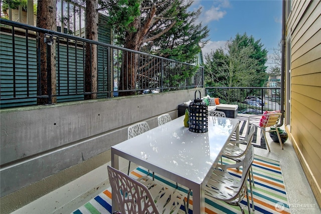 view of patio / terrace featuring outdoor dining area