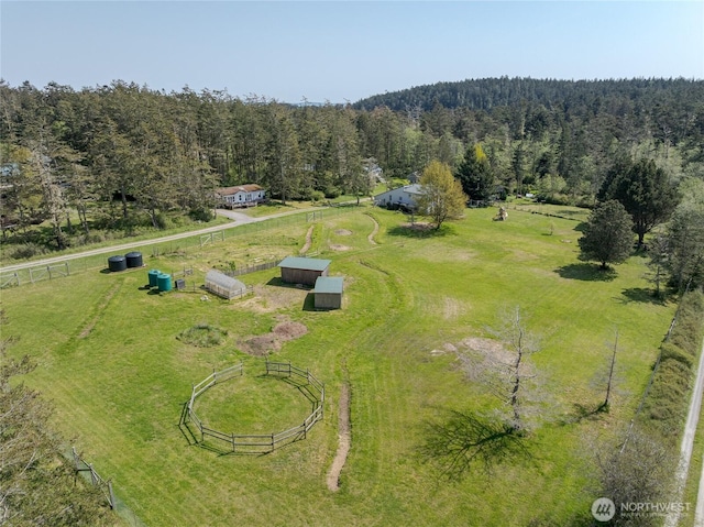 486 Wren Rd, Lopez Island, WA 98261 - drone / aerial view featuring a rural view and a view of trees