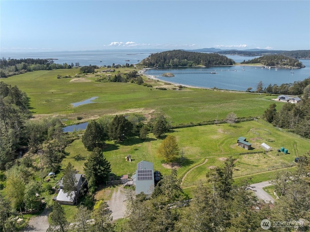 486 Wren Rd, Lopez Island, WA 98261 - birds eye view of property featuring a water view