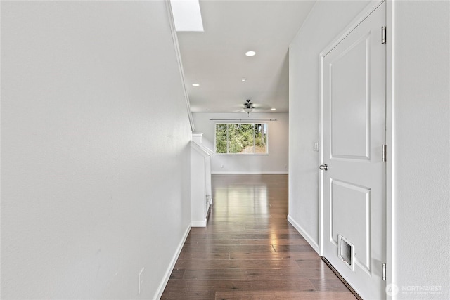 4000 Cameron Dr NE, Lacey, WA 98516 - hall featuring dark wood-style flooring and recessed lighting