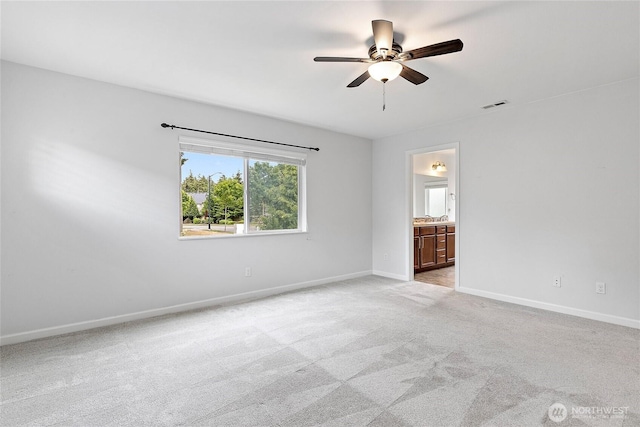 4000 Cameron Dr NE, Lacey, WA 98516 - spare room with ceiling fan and light colored carpet